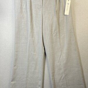 Calvin Klein Pants Womens 14 Gray Pleated Knit‎ Wide Leg Trousers S31pe011 NWT